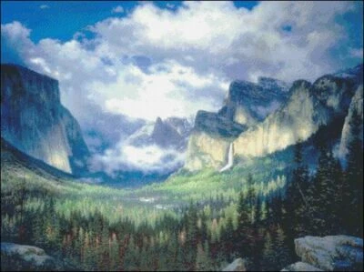 Chart Needlework DIY - Counted Cross Stitch Patterns - Yosemite Valley