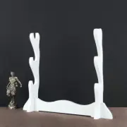 Wood Japanese Samurai Sword Stand Holder Katana Tanto Display Rack White 3 Tier