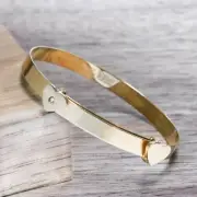 14ct Gold plate Sterling Silver 1st Diamond Baby Bangle Baptism Jewelry Gift