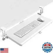Rfiver Keyboard Tray Under Desk Pull Out with C Clamp Mount, 25.6 (30 Includi
