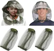 3 Pack Mosquito Prevention Head & Face Covering Mesh, Lightweight Cover Nets ...