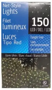 NetStyle Tangle Free 150Count LED Warm White Lights 6foot x 4foot