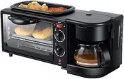 3 in 1 Breakfast Bread Maker Machines, Large Capacity Fastbake Beginner, Even Fire, Can Heat Beverage/Make Coffee/Make Toast/Fried Egg