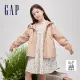 【GAP】女童裝 Logo印花防潑水連帽外套-卡其色(890476)