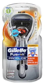 Gillette Fusion Proglide Silver Touch FlexBall 1 Razor Handle + 1 Cartridge