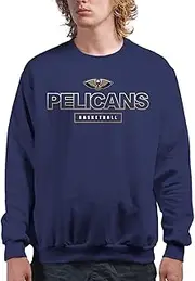 Junk Food Men's Standard NBA Fade Away-Officially Licensed Adult Crew Fleece Fan Sweatshirt Women