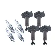 Bosch 4 Spark Plugs+4 Ignition Coils for Audi A3 8P 2.0L I4 110KW 2004-2005