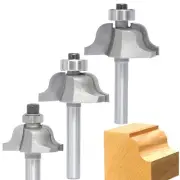 3Pcs Roman Ogee Router Bit Set,1/4" Shank,Bearing Guided Decorative Edge Bits...