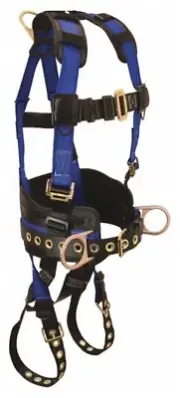 Condor 45J269 Full Body Harness, Vest Style, S/M, Polyester, Black/Blue