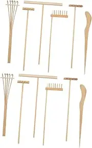 2 Sand Table Accessories Zen Garden Kit Mini Zen Garden Zen Rakes Garden Sand Miniature Rake for Zen Garden Tea Art Garden Tools Zen Garden Ornaments Mini Rake Sandbox Bamboo