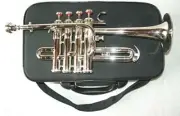 CHRISTMAS SALE Piccolo Trumpet Bb NickeL With Case Mouthpiece Nicely Tuned,