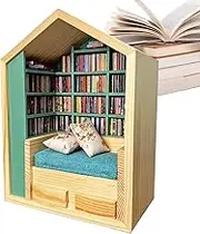 Fidget Toy Bookshelf - Innovative Miniature Library for Stress Relief | Decorative Miniature Book Box Miniature Bookshelf with 200 Books for Kids and Adults