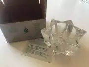 Partylite Starbright 24 % Lead Crystal Candle Holder Votive Tea Light New in Box