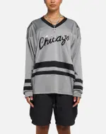 [MITCHELL & NESS] Mitchell & Ness Chicago Bulls Chrome Jersey Gunmetal Grey - Size XL XL Gunmetal Grey