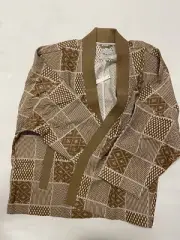 Madewell Patchwork Cotton Jacquard Blanket Open Jacket Size 1X NWT $148 NK360