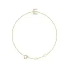14k Yellow Gold .06 CTW Natural Diamond Initial E 6-7" Bracelet Gift for Mother