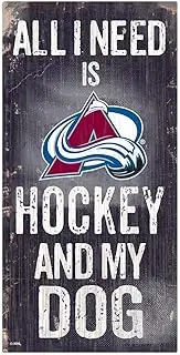 NHL Colorado Avalanche Unisex Colorado Avalanche Hockey and My Dog Sign, Team Color, 6 x 12