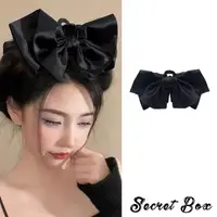 在飛比找momo購物網優惠-【SECRET BOX】韓國設計浪漫幾何超大蝴蝶結時尚抓夾 