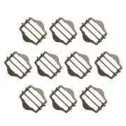 10Pcs Adjustable Slide Buckle, 1-3/8"(35mm) Metal Buckle for Suit Vest, Bronze