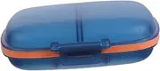 Weekly Pill Organizer Pill Box 7 Day Large Pill Case Travel Week Daily Medication Dispenser Medicine Container Holder for Supplement Sky-blue