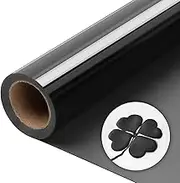 Aoder Black Puff Vinyl Heat Transfer: 12" x6ft Puff HTV, Puffy Black Iron on Vinyl for T-Shirt Compatible with Cricut & Cameo