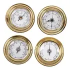 4Pcs Barometers Clock Meter Thermometer Hygrometer Kit for Terraces Barn