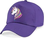 [L4] Girls Unicorn Baseball Cap Rainbow Kids Summer Hat