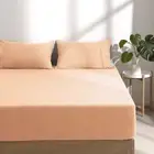 Dreamaker Superfine Washed Microfibre Combo Fitted Sheet Set Peach King Single