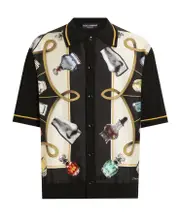 Dolce Gabbana Perfume Printed Shirt M multi-color