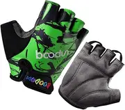 [HONMEET] half palm gloves sports gloves for kids road bike half gloves half finger gloves kids riding gloves kids cycling gloves mountain bike gloves toddler non-slip Cotton gloves