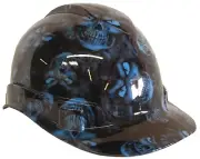Hydro Dipped Hard Hat Ridgeline Cap Style Light Blue Hades Skulls