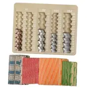 1PCS Coin Counter Tray-Coin Sorter Tray with 150 Assort Coin Wrappers Brown