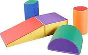 SoodNee Climb and Crawl Playset, 5-Piece Set with Anti-Slip Base, Play Gym Building Blocks, Interactive Motor Skill Development, Lightweight Foam Shapes for Babies and Toddlers. (Classic Colours)