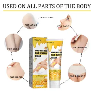 EELHOE milk honey hair removal cream for armpits, arms and l