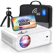 Mini Projector with 5G WiFi and Bluetooth W/ Tripod & Bag,ALVAR 9000 Lumens...