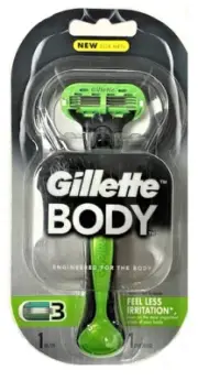 Gillette Body Razor Handle - Holds Body, Venus, & Mach3 Blades