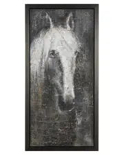Peyton Lane Horse Textured Canvas Framed Wall Art