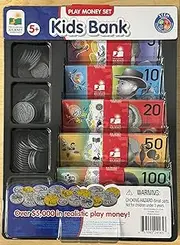 The Learning Journey Kids Bank Play Money Set | Australian Dollar Bills & Coins | Fun & Educational Toy for Kids | Money Management & Math Skills | Pretend Play Cash for Ages 3+