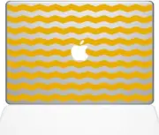 The Decal Guru Chevron Pattern Decal Vinyl Sticker, 13" MacBook Pro, Yellow