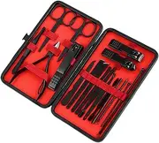 18 in 1 Professional Manicure Set Nail Clippers Pedicure Kit, Portable Nail Clippers Set, Pedicure Set, Eyebrow Grooming Kit, Nail Care Tools with Luxurious Leather Case
