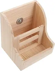 Yardwe Pet Accessory: Wooden Feeder Rack for Rabbit Guinea Pig Two-in-one Holder Small Rack