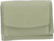 [DEARMAMY] Tri-Folded Ladies Purse Wallet Small Change Purse Card Organizer Green Pu Women's Wallet