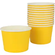 Yellow Ice Cream Cups 473ml (Pack of 12)
