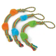 Large Breed Interactive 29 Inch Dog Rope Toy Bright Durable Double Plush Squeak