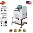 19.5'' Printer Stand with Lockable Wheels & Under Shelf Storage for Home Office