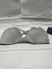 Brooks Anyday Moving Comfort Blue Wireless Bra Grey Sz 38D