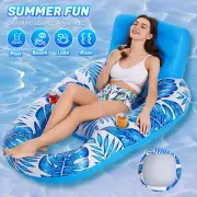 Inflatable Floating Hammock Water Mat Bed Float Swimming Pool Chair Sport Toys