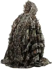 [Harrington Marley] Ghillie Suit 3D Camo Leaf Woodland Shooting/Photography Camouflage Poncho Cover - Bird Watching Leaves Cover