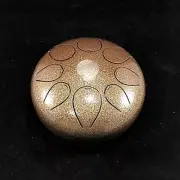 8 Inches WUYOU Steel Tongue Drum Hand pan Yoga Chakra Zen handpan Drum Brown