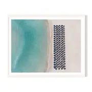 Perfect Rows Framed Printed Wall Art - White